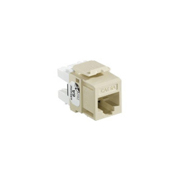 Leviton Extreme Cat6A Quickport Ivory, Connector, Channel-Rated 6110G-RI6